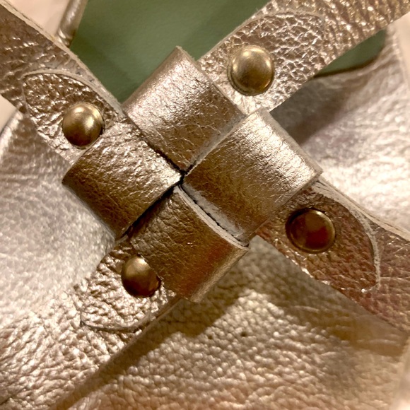 Belle by Sigerson Morrison Womens Leatger Silver Heels in Size 9.5B - Picture 2 of 7